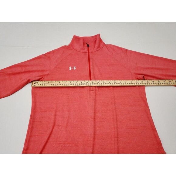 Under Armour Stripe Tech 1/4 Zip Top Womens Large Loose Heat Gear 1276211 - Picture 3 of 5